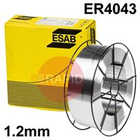 1804129870 ESAB OK Autrod 4043 1.2mm MIG Wire, 7Kg Reel. ER4043