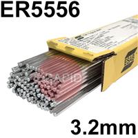 182032R120 ESAB OK Tigrod 5556A Aluminium TIG Wire, 3.2mm Diameter x 1000mm Cut Lengths - AWS A5.10 R5556. 2.5Kg Pack