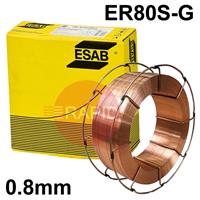 1B26086900 0.8mm Diameter ESAB OK AristoRod 13.26 Corten MIG Wire, 15Kg Reel. ER80S-G