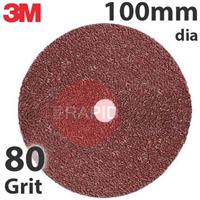 3M-89721 3M 782C Fibre Disc, 100mm Diameter, 80+ Grit, Box of 25