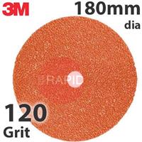 3M-89744 3M 787C Fibre Disc, 180mm Diameter, 120+ Grit, Box of 25
