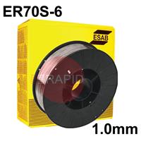 A18105P ESAB AristoRod 12.50 Premium A18 (ER70S-6) Mig Wire for Steel. 1.0mm Diameter 5kg Spool