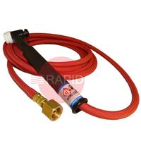 CK-CK1725RSFRG CK17 Gas Cooled TIG Torch with 1pc 7.6m Superflex Cable 3/8 BSP, 150 Amp @ 100% Duty Cycle