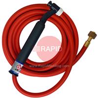 CK-CK2625RSFFX CK26 Flex Head Gas Cooled 200 Amp TIG Torch with 7.6m 1pc Superflex Cable, 3/8