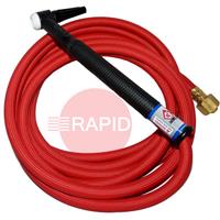 CK-CK912RSFRG CK9 Gas Cooled TIG Torch with 1pc 4m Superflex Cable, 3/8