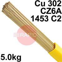 RO01165 SIF SIFBRONZE No1 TIG Wire, 5Kg Pack - EN 1044: CU 302, BS: 1845: CZ6A 1453 C2