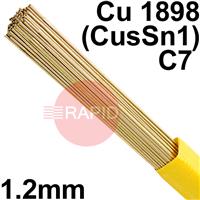RO981201 SIFSILCOPPER No 985 Copper Tig Wire, 1.2mm Diameter x 1000mm Cut Lengths - ISO 24373: Cu 1898 (CusSn1), BS 2901: C7. 1.0kg Pack