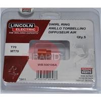 WB300106A Lincoln Electric PC60 / PC65 Swirl Ring (Pack of 5)