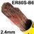 VIS9R  ESAB OK Tigrod 13.32 Steel TIG Wire, 2.4mm Diameter x 1000mm Cut Lengths - AWS A5.28 : ER80S-B6, 5Kg Pack