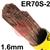 LINCOLN-EDU-TIG  Esab OK Tigrod 12.62 Steel Tig Wire, 1.6mm Diameter x 1000mm Cut Lengths - AWS A5.18 ER70S-2. 5.0kg Pack