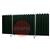MILLER-REMPLUGS  CEPRO Robusto XL Triptych Welding Screen with Green-6 Strips - 4.4m Wide x 2.1m High, Approved EN 25980