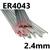 NM41  4043 (NG21) Aluminium Tig Wire, 2.4mm Diameter x 1000mm Cut Lengths - AWS 5.10 ER4043. 2.5kg Pack