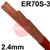 TB21  Lincoln Electric LNT 25, 2.4mm Steel TIG Wire, 5Kg Pack, ER70S-3