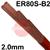 F000245  Lincoln LNT 19 Steel Tig Wire, 2.0mm Diameter x 1000mm Cut Lengths - AWS A5.28 ER80S-B2. 5.0kg Pack