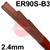 W021179  Lincoln LNT 20 Steel Tig Wire, 2.4mm Diameter x 1000mm Cut Lengths - AWS A5.28 ER90S-B3. 5.0kg Pack