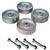 108090-0390  4 Roller Stainless Steel Wheel Kit