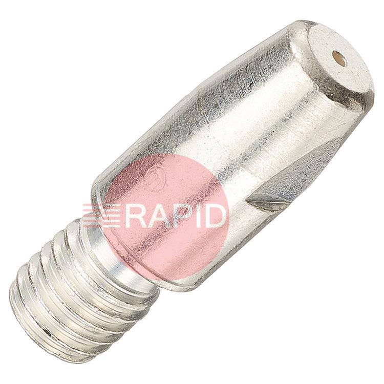 147.0547  Binzel M10 Contact Tip 1.4mm Dia 35mm. Ultra-Long-Life Copper CZ Silver Plated