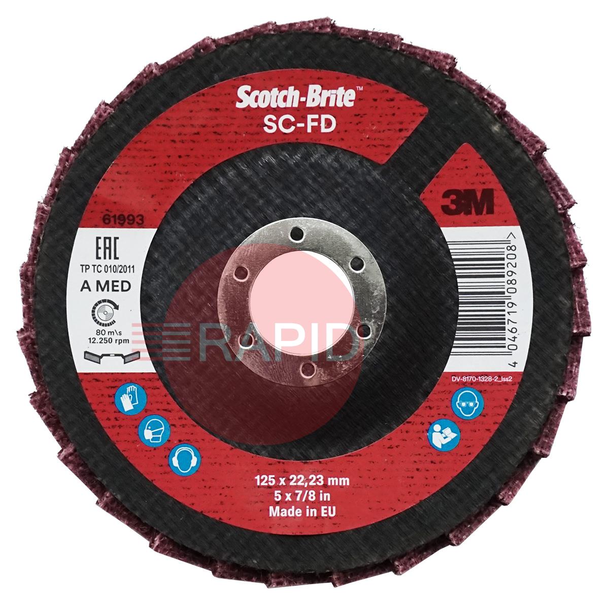 3M-61993  3M Scotch-Brite Surface Conditioning Flap Disc SC-FD, 125mm, A MED