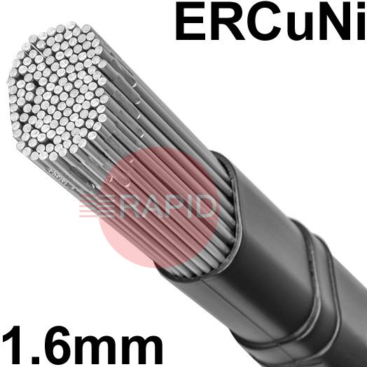 703016  Cupronickel 70/30 High Nickel Tig Wire, 1.6mm Diameter x 1000mm Cut Lengths - AWS A5.7: ERCuNi. Price/Kg