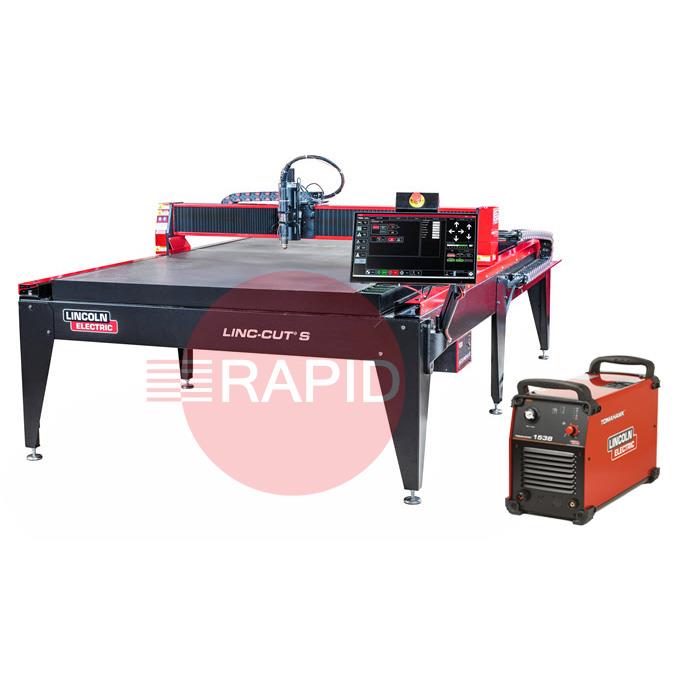 AS-CM-LCS1020WTH80  Lincoln Linc-Cut S 1020W 3ft x 6ft CNC Plasma Cutting Table with Tomahawk 1538 CE Plasma Package