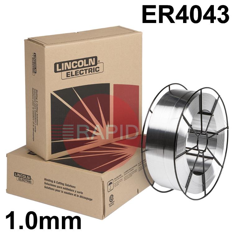 ED701753  Lincoln Superglaze 4043 1mm Premium Quality Aluminium MIG Wire, 7Kg Reel