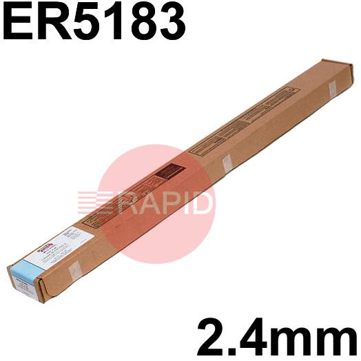ED701965  Lincoln Superglaze 5183 Aluminium Tig Wire, 2.4mm Diameter x 1000mm Cut Lengths - AWS 5.10 ER5183. 5.0kg Pack