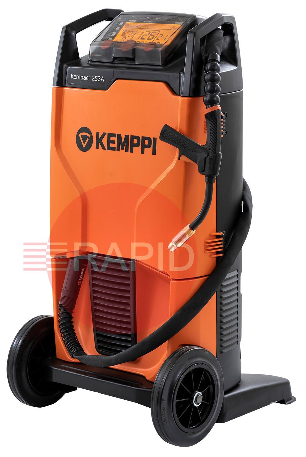 P2209GXE  Kemppi Kempact RA 253A, 250A 3 Phase 400v Mig Welder, with Flexlite GXe 305G 3.5m Torch