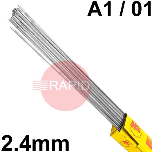 RO112450  SIF SIFSTEEL No 11 2.4mm Tig Wire, 5.0kg Pack - BS: 1453: A1, EN 12536: 01
