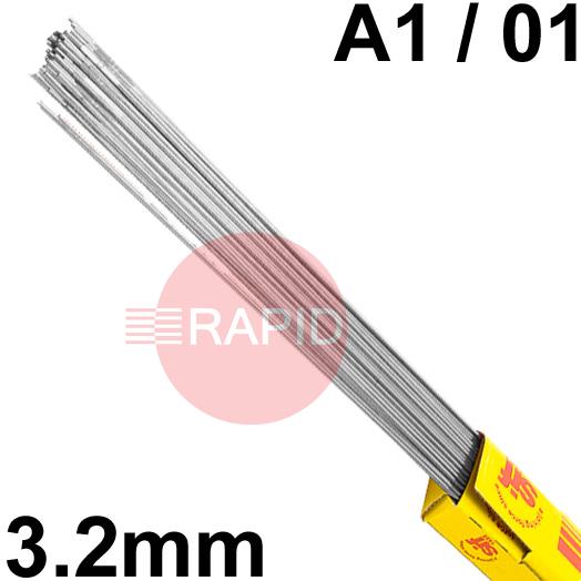 RO113225  SIF SIFSTEEL No 11 3.2mm Tig Wire, 2.5kg Pack - BS: 1453: A1, EN 12536: 01