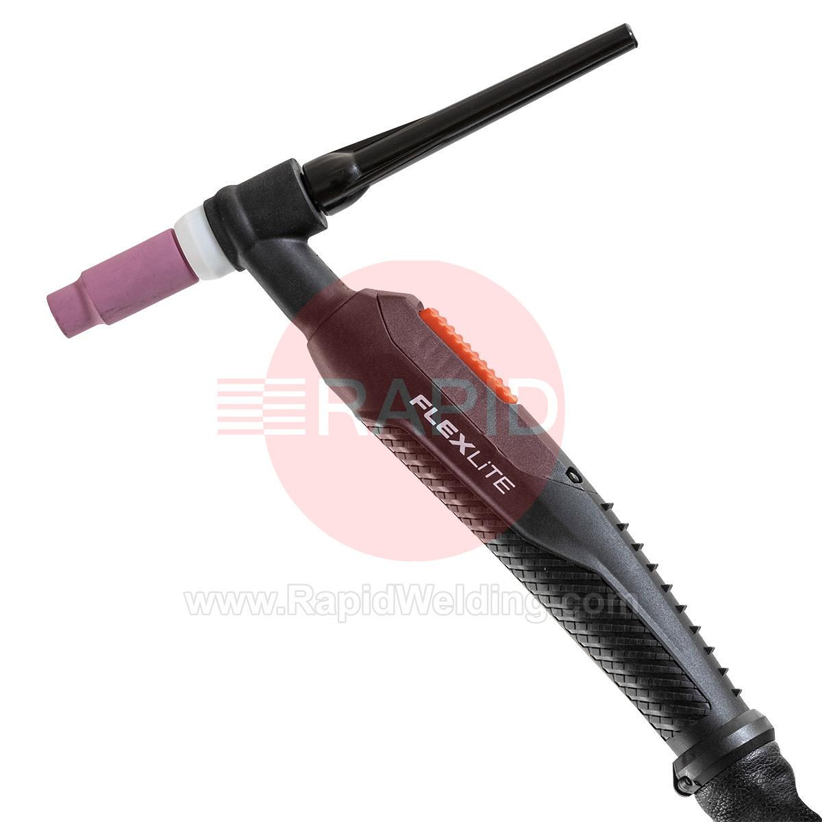 TX353W  Kemppi Flexlite TX K3 353W Water Cooled 350 Amp TIG Torch, with 70° Angle Neck - 4 Pin