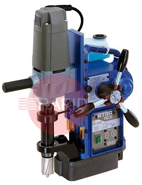 WA-3500-230  Nitto Kohki Atra Ace Magnetic Drill with Auto Feed - 230v