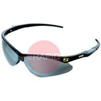 0700012031 ESAB Warrior Safety Spectacles - Smoke UV Lens with Hard Coating and Neck Cord EN166