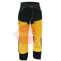 0700500565 ESAB Flame-Retardant / Leather Welding Trousers - Size Medium