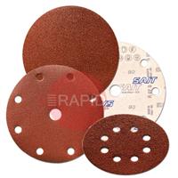 090321 SAITAC D-Vel AW-D Hook & Loop No Hole Abrasive Paper Disc 127mm, Grit 40