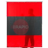 19.91.18 Cepro Mixed Colour Welding Curtain with Orange-CE & Green-9 Coverage - 180cm x 150cm, EN 25980