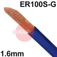 3010300450 Low Alloy Steel TIG Wire, 1.6mm Diameter x 1000mm Cut Lengths - AWS A5.28 ER100S-G, 5Kg Pack