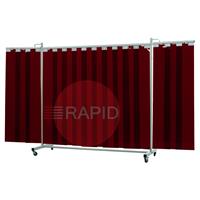 36.31.27 CEPRO Robusto Triptych Welding Screen with Bronze-CE Strips - 3.6m Wide x 2.2m High, Approved EN 25980