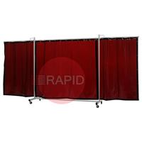 36.31.67 CEPRO Robusto XL Triptych Welding Screen with Bronze-CE Curtain - 4.4m Wide x 2.1m High, Approved EN 25980