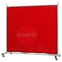 36.32.15 CEPRO Robusto Single Welding Screen with Orange-CE Curtain - 2.2m Wide x 2.1m High, Approved EN 25980