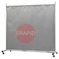 36.32.31 CEPRO Robusto Single Welding Screen with Atlas Heat Resisting Curtain - 2.2m Wide x 2.1m High, 550°C
