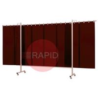 36.36.07 CEPRO Omnium Triptych Welding Screen, with Bronze-CE Sheet - 3.7m Wide x 2m High, Approved EN 25980