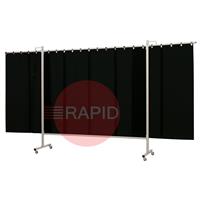 36.36.09 CEPRO Omnium Triptych Welding Screen, with Green-9 Sheet - 3.7m Wide x 2m High, Approved EN 25980