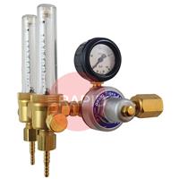 37101400 GasiQ TIGEX II Argon/Mix Regulator. 34Lpm. W21.8 x 1/14