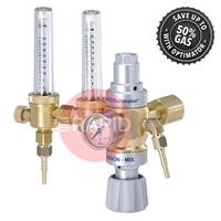 37391200 GasiQ Optimator II Argon/Mix Gas Saver Regulator. 20/34Lpm. W21.8 x 1/14