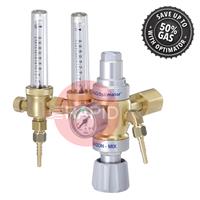 37391230 GasiQ Optimator II Argon/Mix Gas Saver Regulator. 34Lpm. W21.8 x 1/14