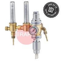 37399200 GasiQ Optimator II Argon/Mix Lockable Gas Saver Regulator. 20/34Lpm. W21.8 x 1/14