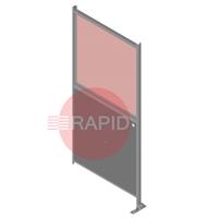 45.00.13.2010 Cepro Sonic Sound Acoustic Grey Wall Screen with Impact Window , H - 201cm x W - 101cm