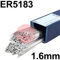 50775 Bohler Union 5183 AlMg 4.5Mn Aluminium Tig Wire, 1.6mm Diameter x 1000mm Cut Lengths - AWS A5.10 ER5183. 5.0kg Pack
