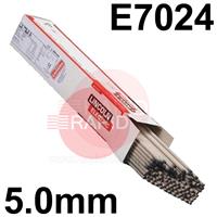 588681-1 Lincoln Ferrod 160T, 5.0mm Rutile Electrodes, 450mm Long, 17.4Kg Carton, E7024