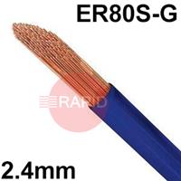 6011100579 Corten Steel TIG Wire, 2.4mm Diameter x 1000mm Cut Lengths - AWS A5.28 ER80S-G, 5Kg Pack